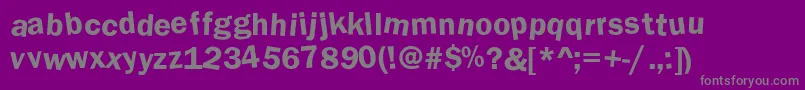 DdafttL-fontti – harmaat kirjasimet violetilla taustalla
