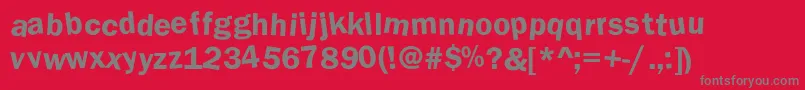 DdafttL Font – Gray Fonts on Red Background