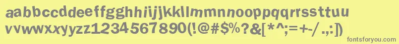 Шрифт DdafttL – серые шрифты на жёлтом фоне