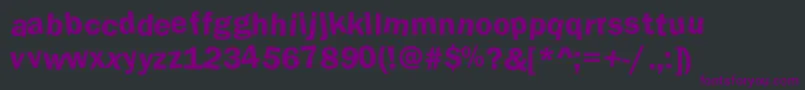Czcionka DdafttL – fioletowe czcionki na czarnym tle