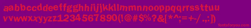 DdafttL Font – Red Fonts on Purple Background