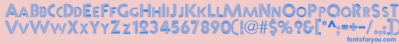 DinerNormal Font – Blue Fonts on Pink Background