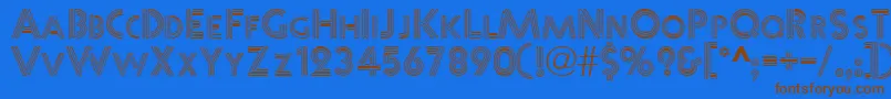 DinerNormal Font – Brown Fonts on Blue Background