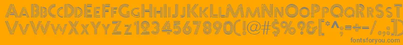 DinerNormal Font – Gray Fonts on Orange Background