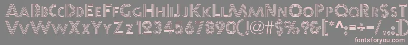 DinerNormal-Schriftart – Rosa Schriften auf grauem Hintergrund