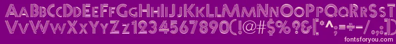 DinerNormal Font – Pink Fonts on Purple Background