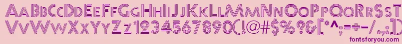 DinerNormal Font – Purple Fonts on Pink Background