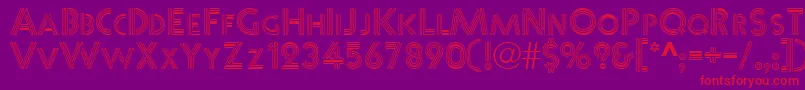 DinerNormal Font – Red Fonts on Purple Background