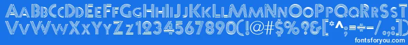 DinerNormal Font – White Fonts on Blue Background