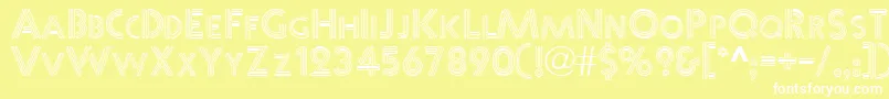 DinerNormal Font – White Fonts on Yellow Background