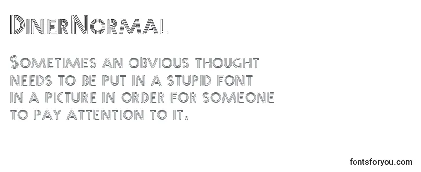 Review of the DinerNormal Font
