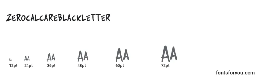 ZerocalcareBlackletter Font Sizes