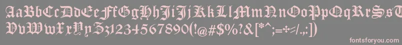 ManuskriptGothischUnz1a Font – Pink Fonts on Gray Background