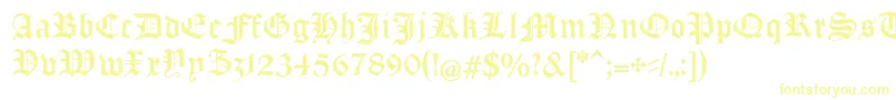 ManuskriptGothischUnz1a Font – Yellow Fonts on White Background