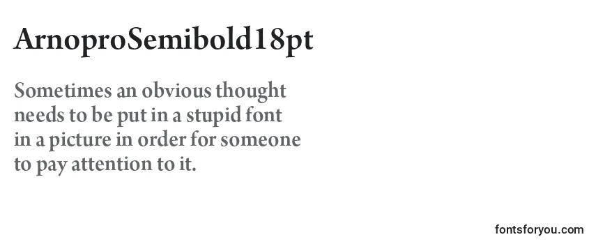 Review of the ArnoproSemibold18pt Font