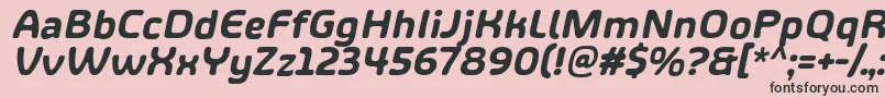 ShareHappinessAroundItalic-Schriftart – Schwarze Schriften auf rosa Hintergrund