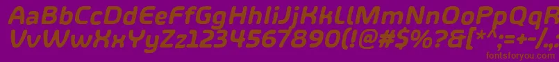 ShareHappinessAroundItalic Font – Brown Fonts on Purple Background