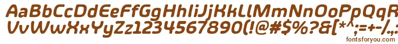 ShareHappinessAroundItalic-fontti – ruskeat fontit