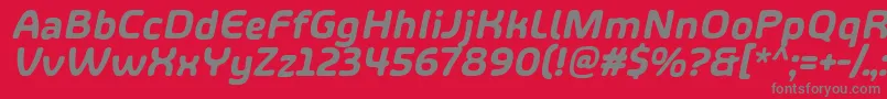 ShareHappinessAroundItalic Font – Gray Fonts on Red Background