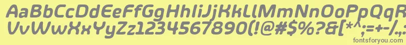 En savoir plus sur la police ShareHappinessAroundItalic Police ShareHappinessAroundItalic – polices grises sur fond jaune