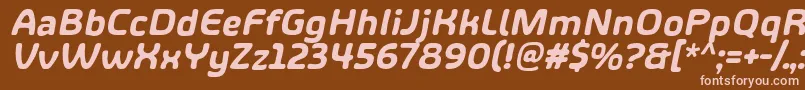 fuente ShareHappinessAroundItalic – Fuentes Rosadas Sobre Fondo Marrón