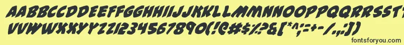 44v2i Font – Black Fonts on Yellow Background