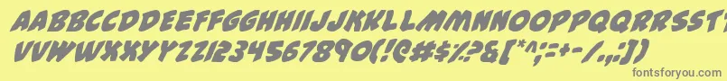44v2i Font – Gray Fonts on Yellow Background