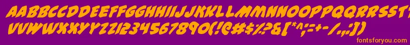 44v2i Font – Orange Fonts on Purple Background