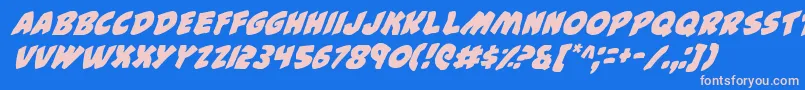 44v2i Font – Pink Fonts on Blue Background