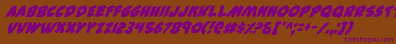 44v2i Font – Purple Fonts on Brown Background