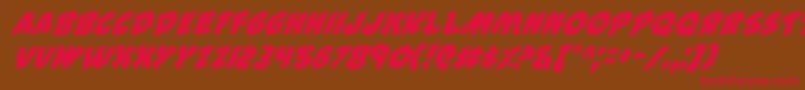 44v2i Font – Red Fonts on Brown Background