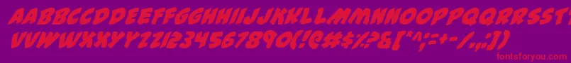 44v2i Font – Red Fonts on Purple Background