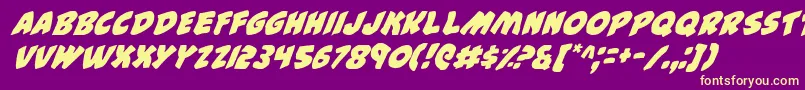 44v2i Font – Yellow Fonts on Purple Background