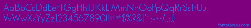 SansthomasdbNormal Font – Blue Fonts on Purple Background