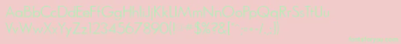 SansthomasdbNormal Font – Green Fonts on Pink Background