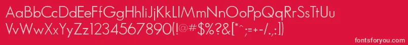 SansthomasdbNormal Font – Pink Fonts on Red Background