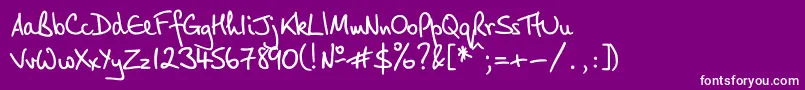 Airport Font – White Fonts on Purple Background