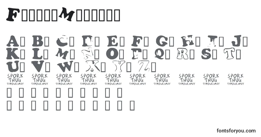 Czcionka FridgeMagnets – alfabet, cyfry, specjalne znaki