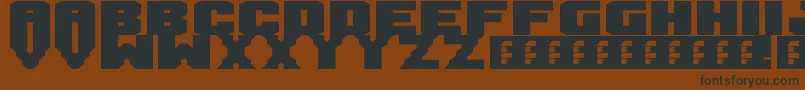 Mandarin Font – Black Fonts on Brown Background
