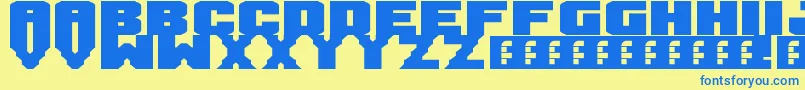 Mandarin Font – Blue Fonts on Yellow Background