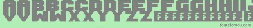 Mandarin Font – Gray Fonts on Green Background