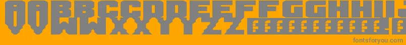 Czcionka Mandarin – szare czcionki na pomarańczowym tle