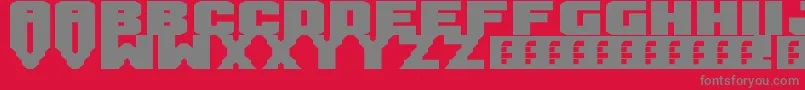 Mandarin Font – Gray Fonts on Red Background