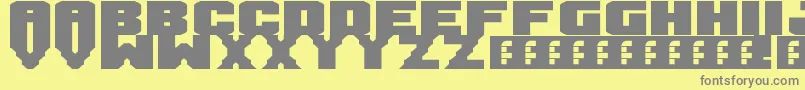 Mandarin Font – Gray Fonts on Yellow Background