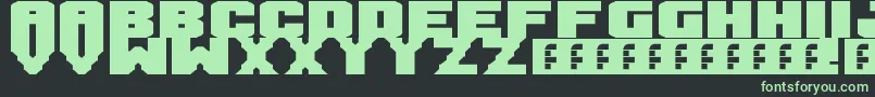 Mandarin Font – Green Fonts on Black Background