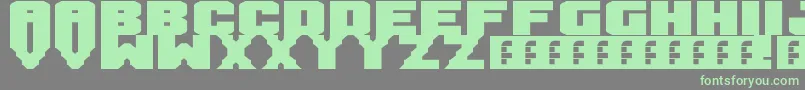 Mandarin Font – Green Fonts on Gray Background