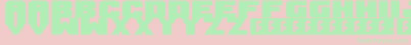 Mandarin Font – Green Fonts on Pink Background