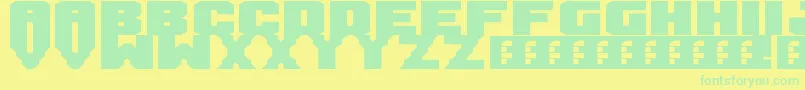 Mandarin Font – Green Fonts on Yellow Background