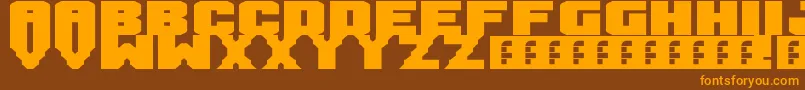 Mandarin Font – Orange Fonts on Brown Background