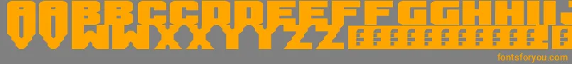 Mandarin Font – Orange Fonts on Gray Background